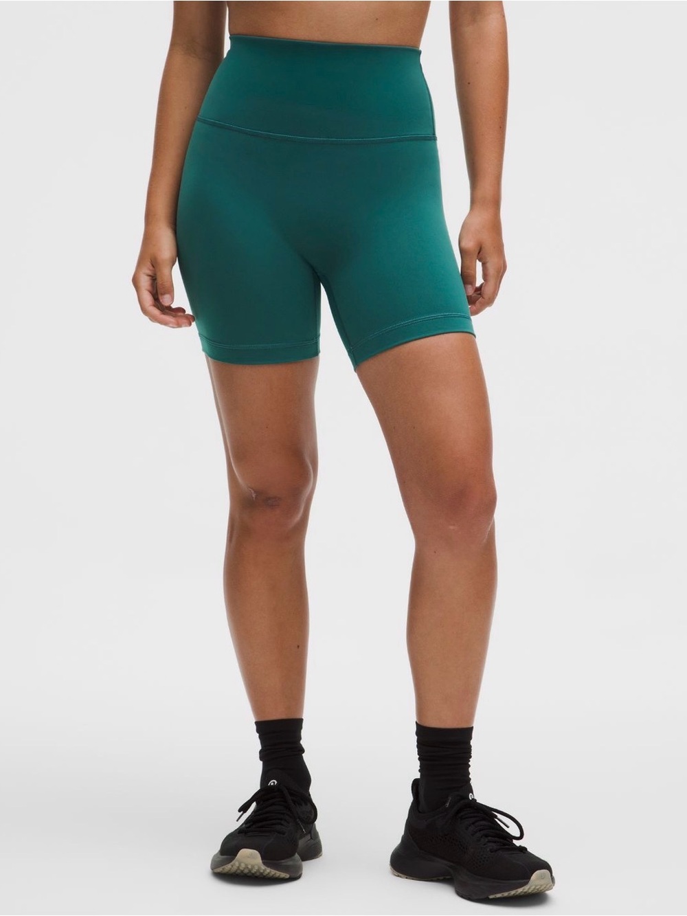 lululemon Wunder Train No Line High-Rise Bike Shorts 6” inseam Deep Marina
